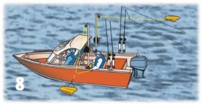 Как  оборудовать лодку для рыблки троллингом Trolling